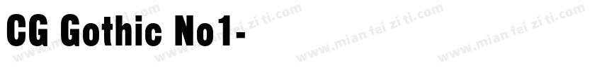 CG Gothic No1字体转换
